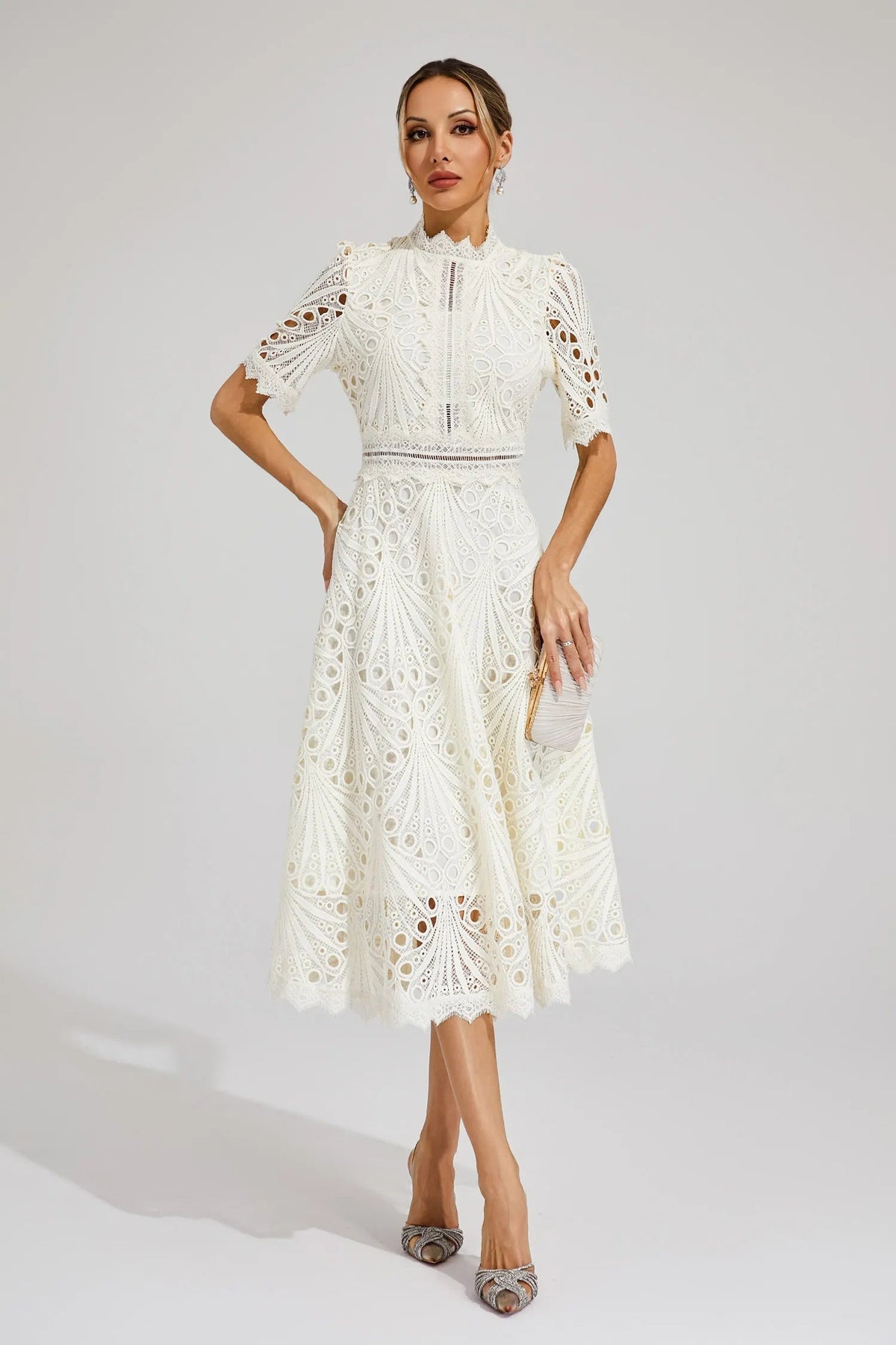 Aviana - Women's Elegant Lace Midi Dress - photo 16