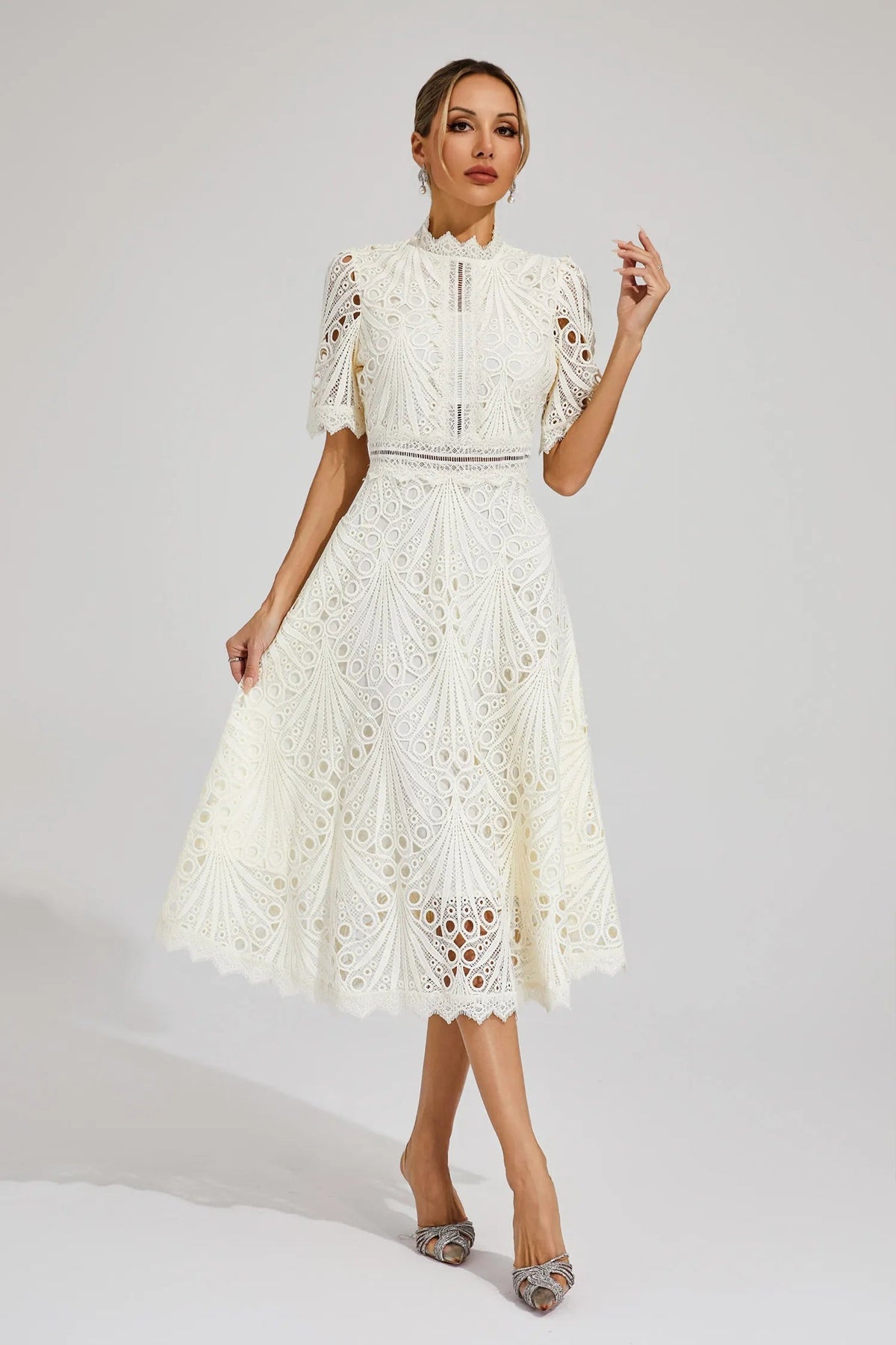 Aviana - Women's Elegant Lace Midi Dress - photo 12