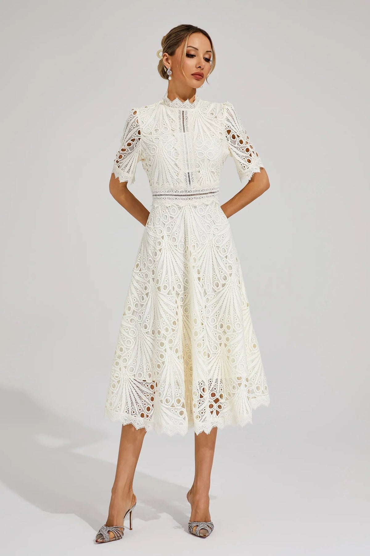 Aviana - Women's Elegant Lace Midi Dress - photo 13