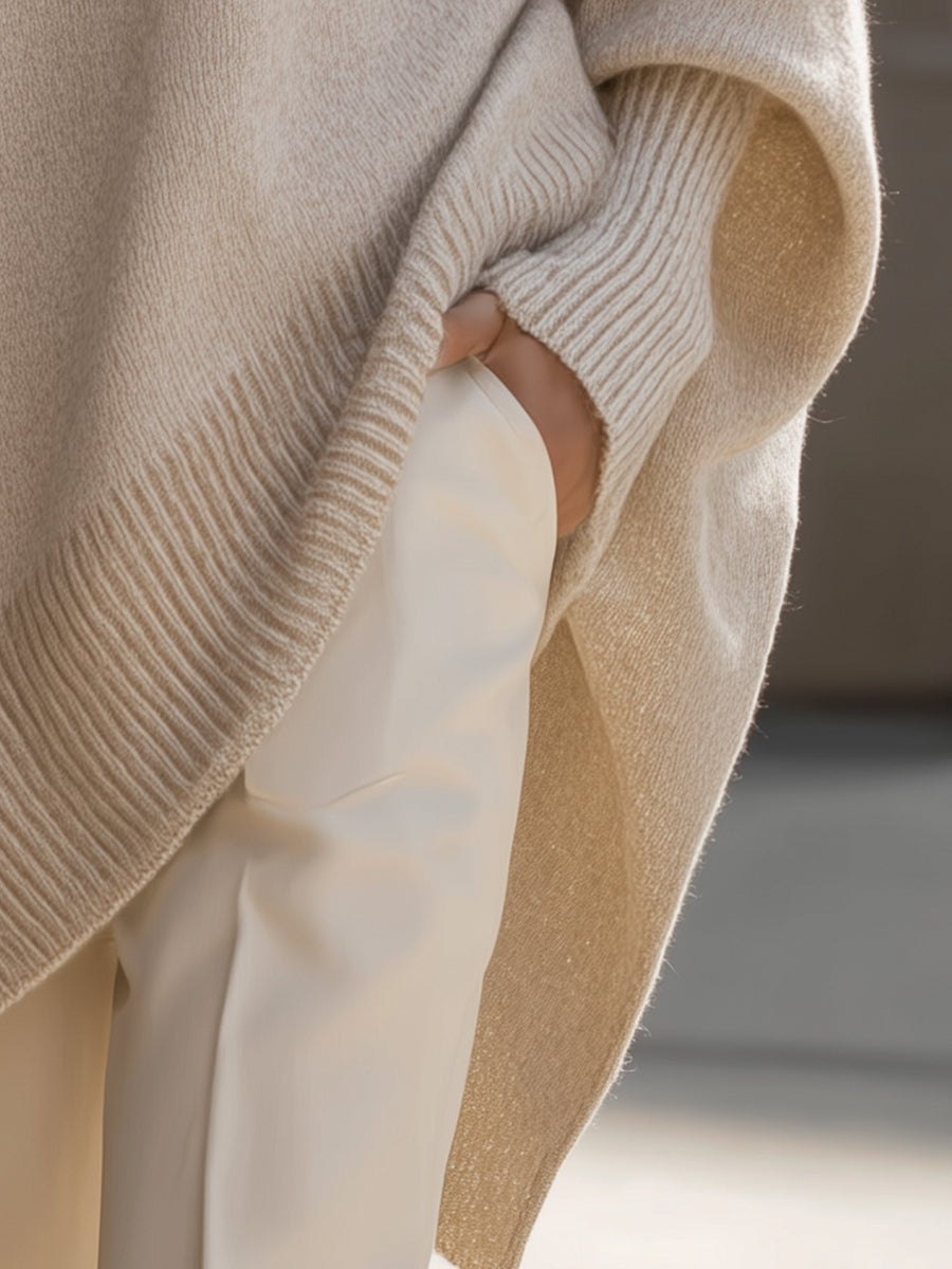 Women's Oversized Knit Pullover for Warm Layering - photo 11