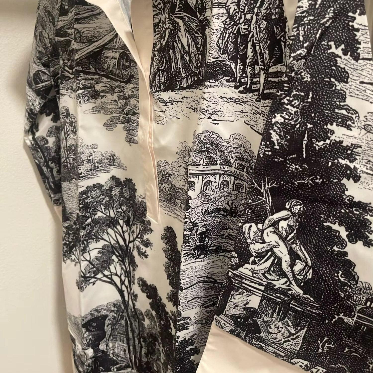 Rochie-tunică mini vintage elegantă cu imprimeuri toile pentru damă