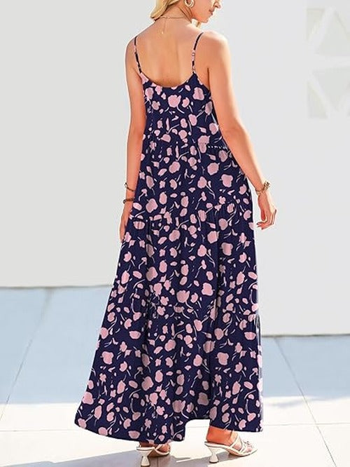 Women's Tiered Strappy Maxi Dress