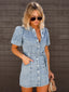 Iris | Women's Stylish Casual Denim Dress with Short Sleeves