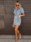 Iris | Women's Stylish Casual Denim Dress with Short Sleeves