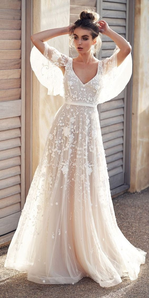 Eliza - Abito lungo floreale da donna per occasioni estive e formali