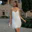 Maeve | Women's Elegant Feather Mini Dress