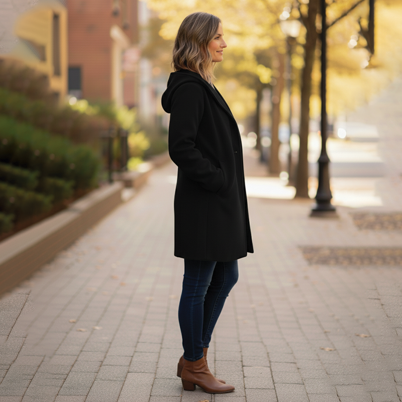 Women's Hooded Oversized Coat for Cold Days