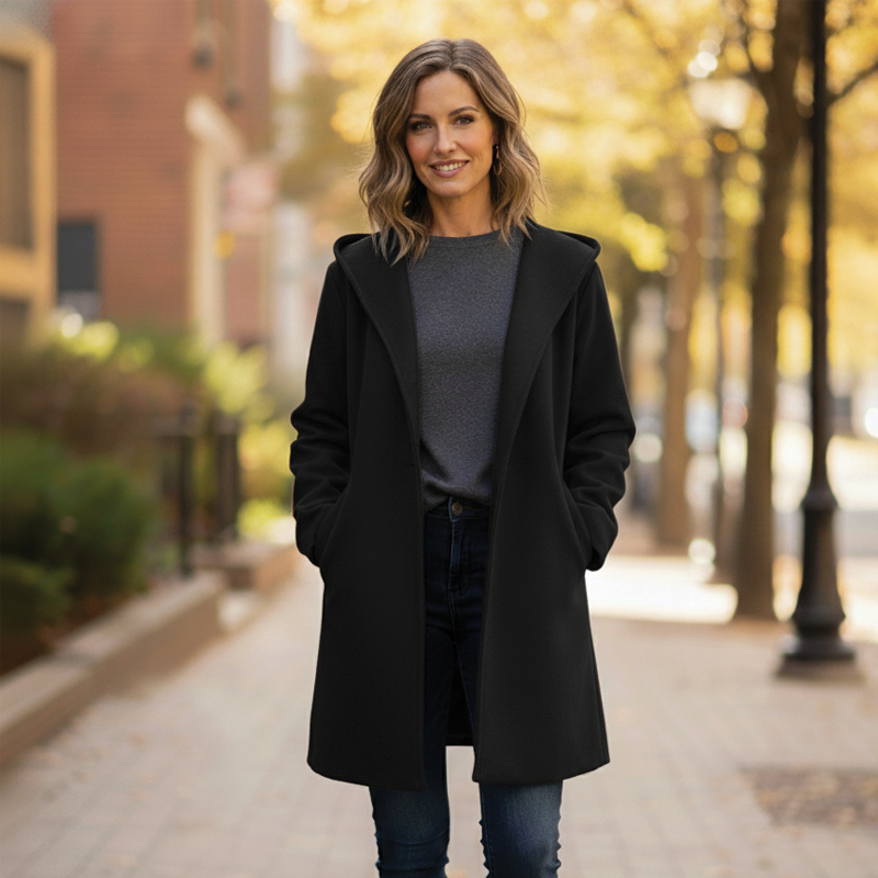 Women's Hooded Oversized Coat for Cold Days