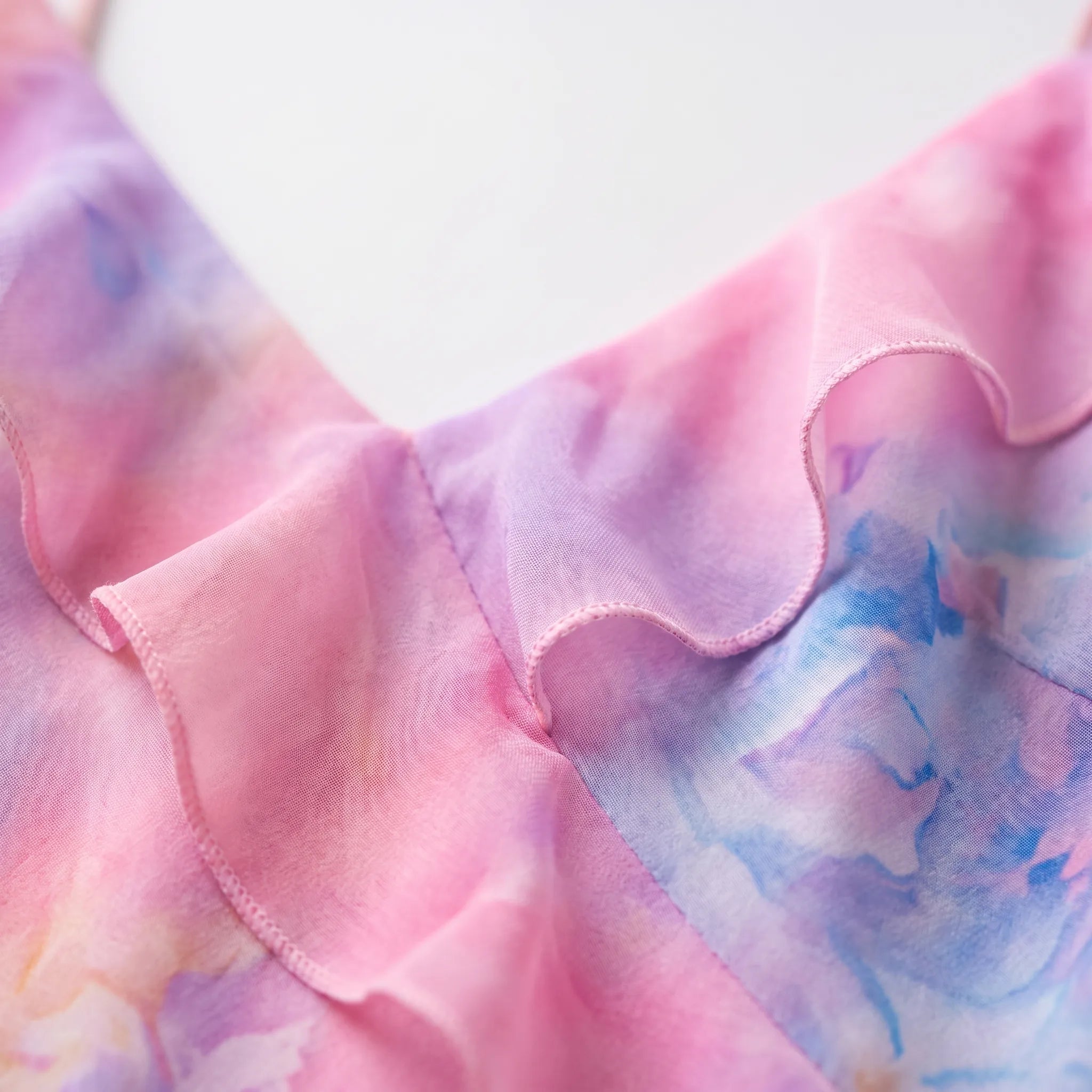 Breezina | Flowy Pink Maxi Dress With Ruffles