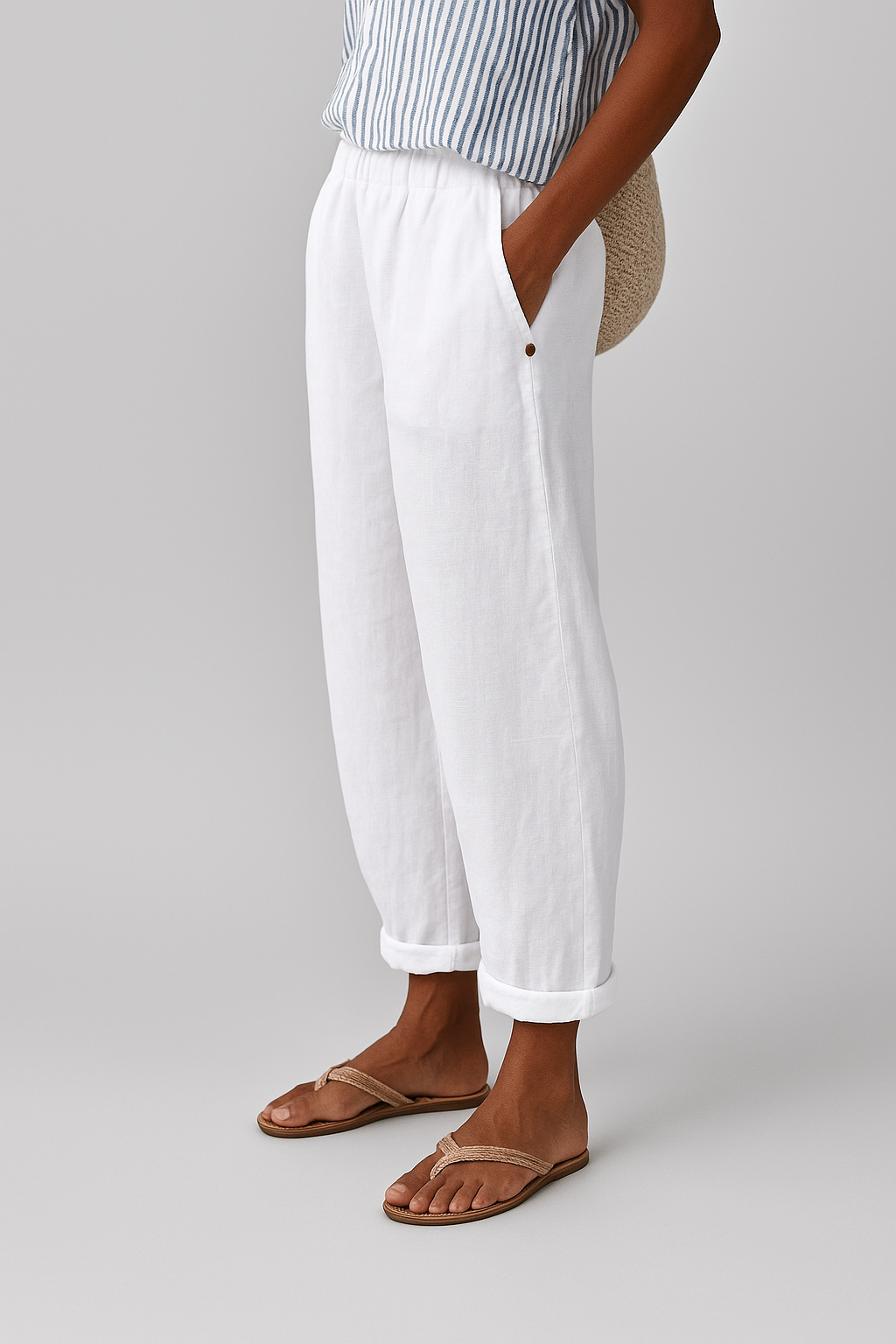 Women's Loose Fit Casual Pants with Side Pockets