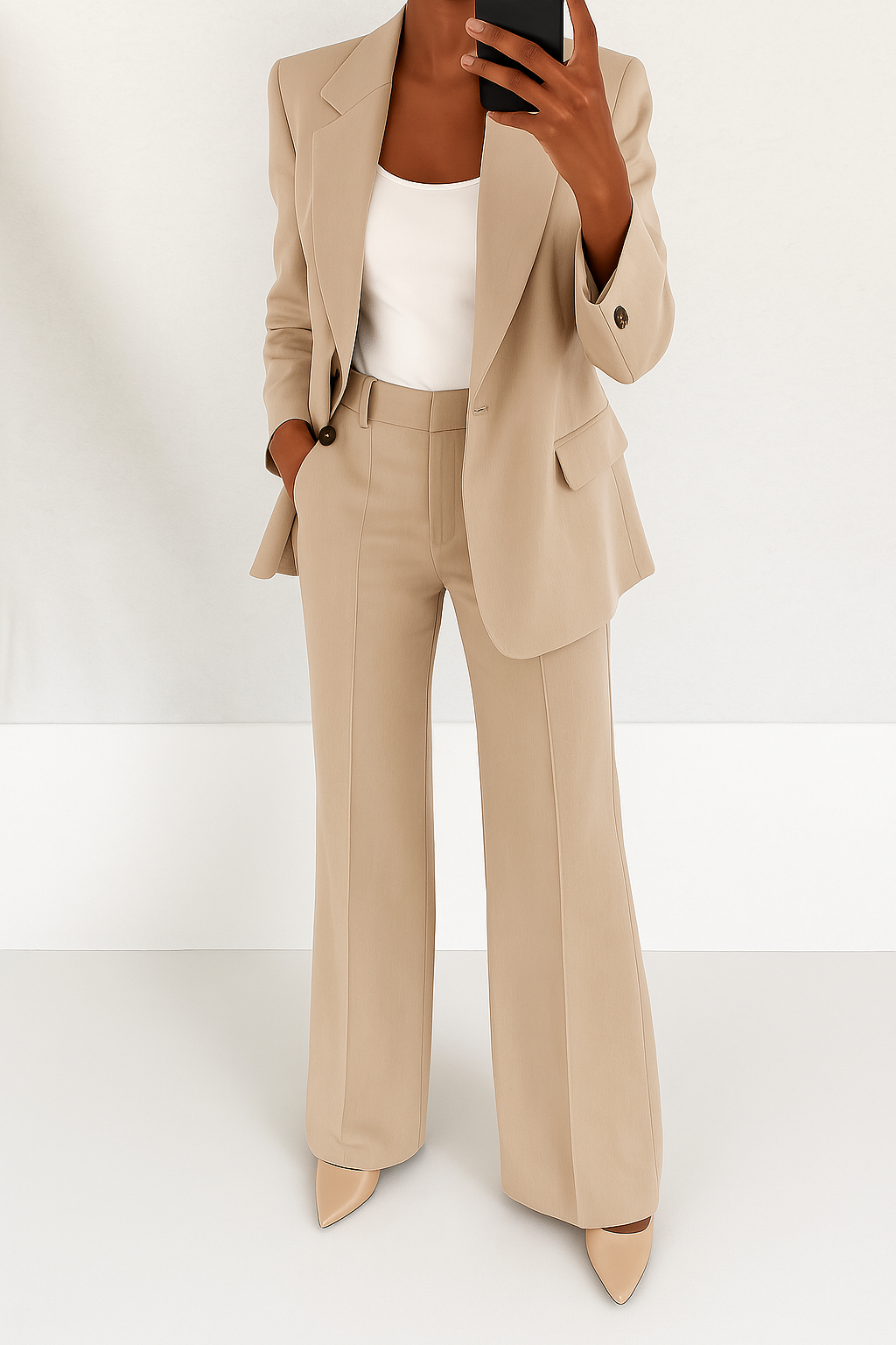 Chloe - Set de blazer și pantaloni croit pentru damă