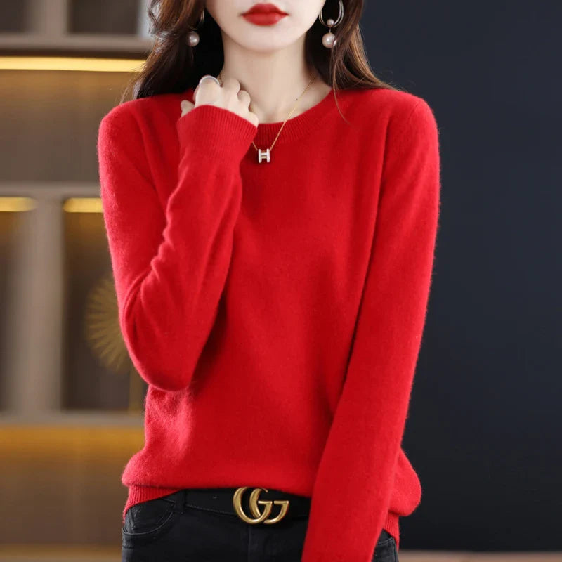 Women's Classic Crew Neck Soft Knit Sweater - photo 14