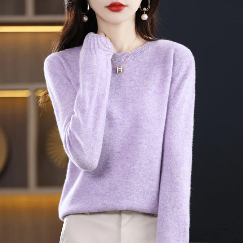 Women's Classic Crew Neck Soft Knit Sweater - photo 18