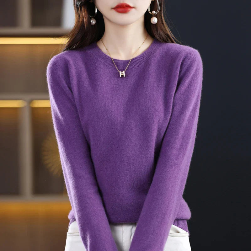 Women's Classic Crew Neck Soft Knit Sweater - photo 19