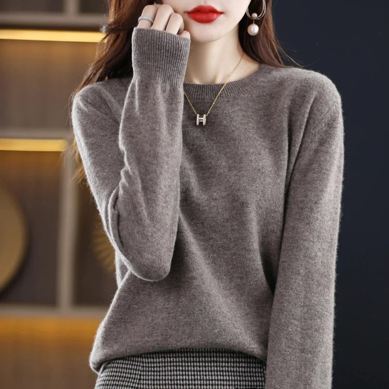 Women's Classic Crew Neck Soft Knit Sweater - photo 22