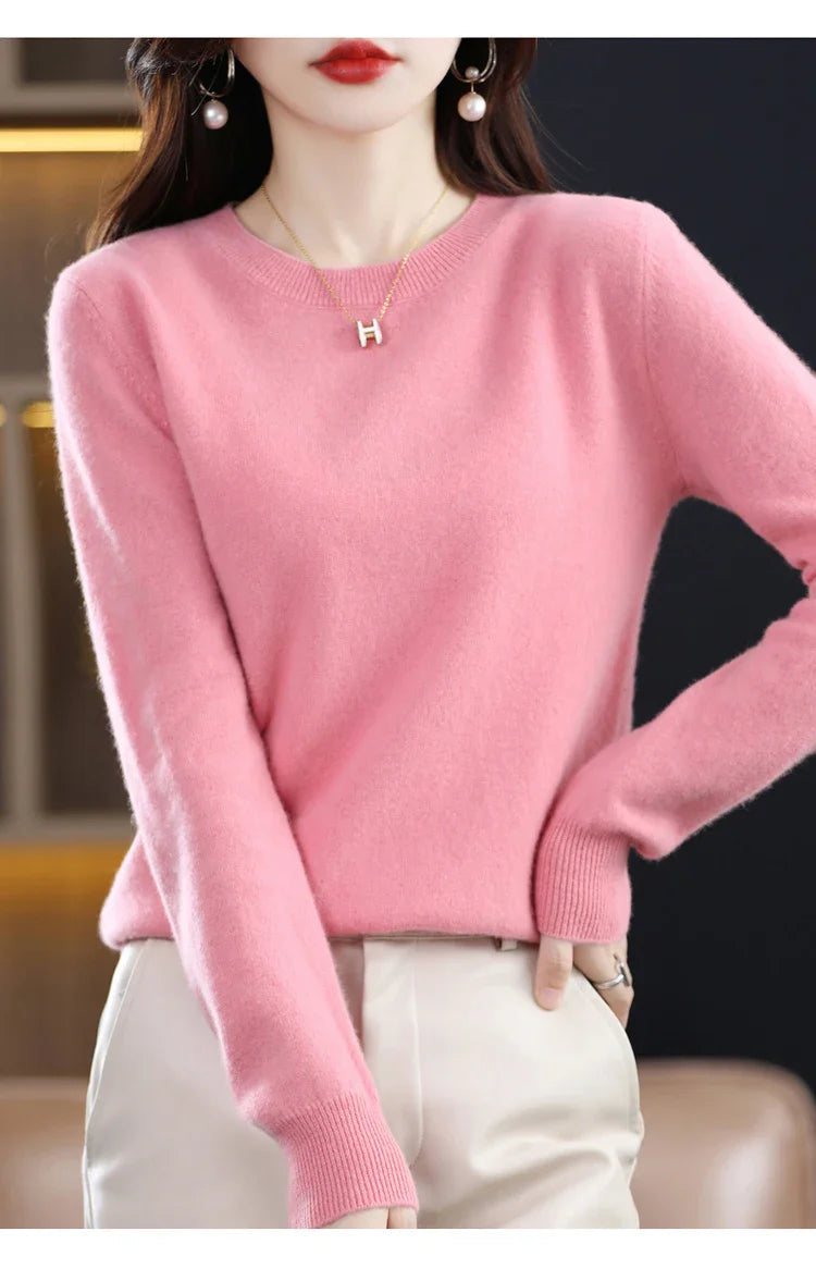 Women's Classic Crew Neck Soft Knit Sweater - photo 7