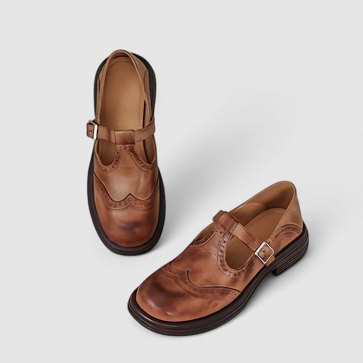 Emily - Scarpe da donna con cinturino a T in pelle