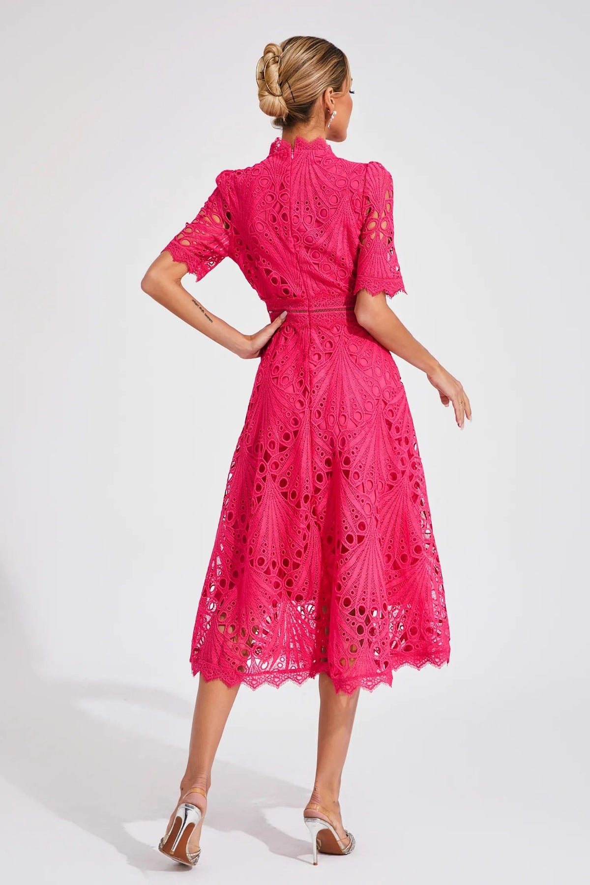 Aviana - Women's Elegant Lace Midi Dress - photo 8
