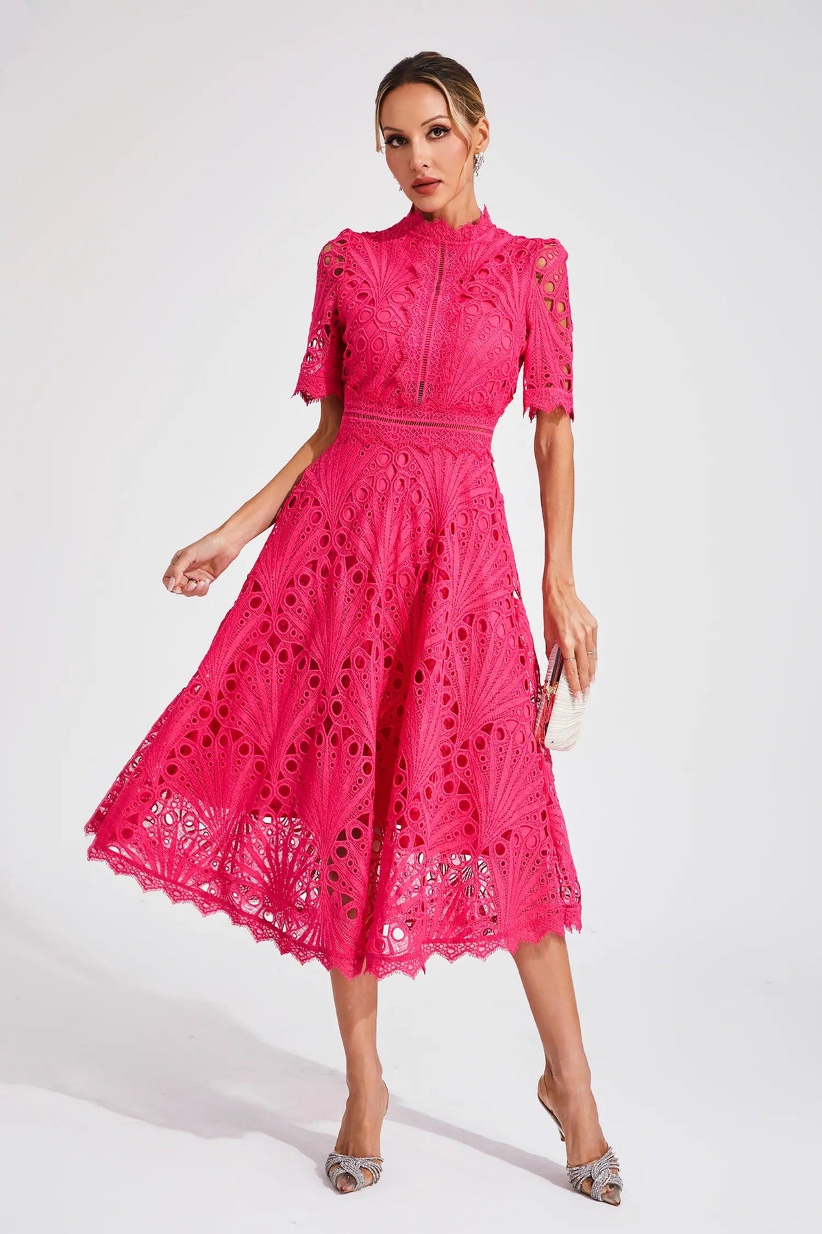 Aviana - Women's Elegant Lace Midi Dress - photo 3