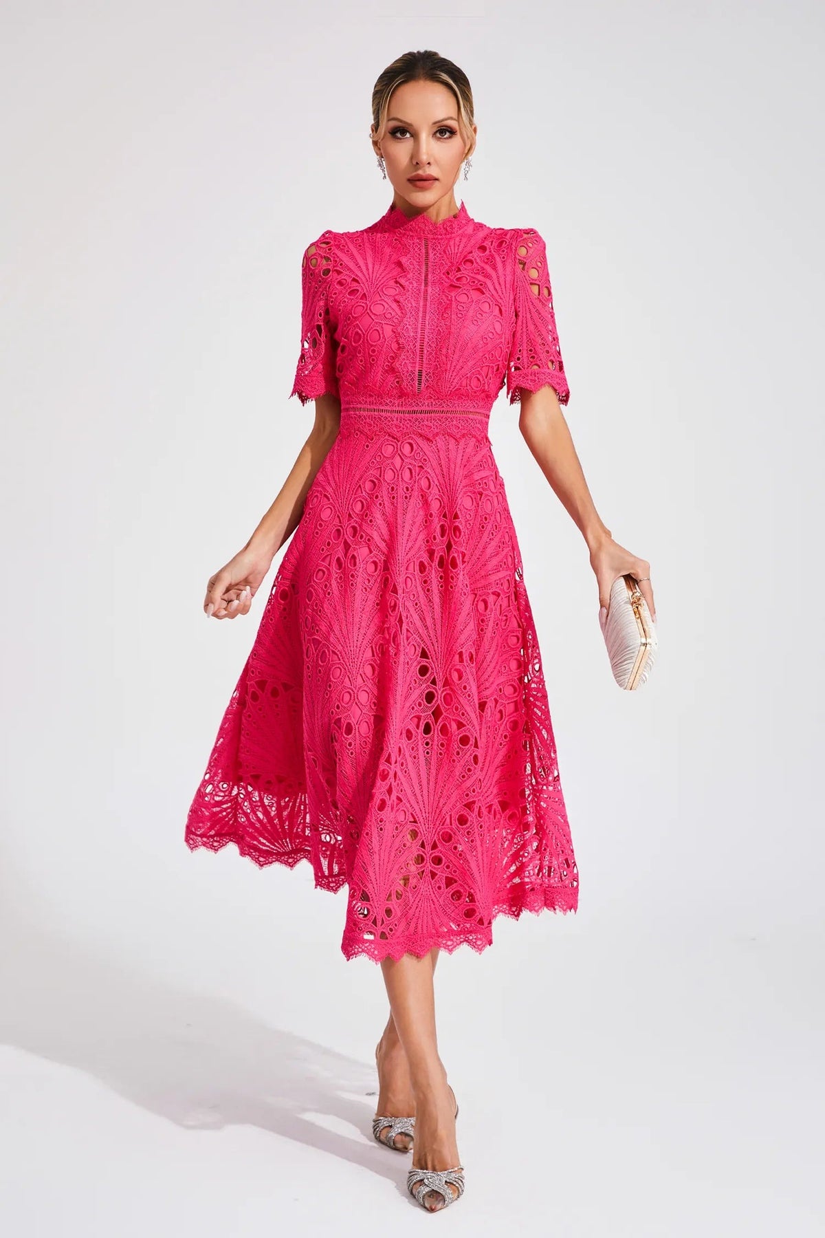 Aviana - Women's Elegant Lace Midi Dress - photo 6