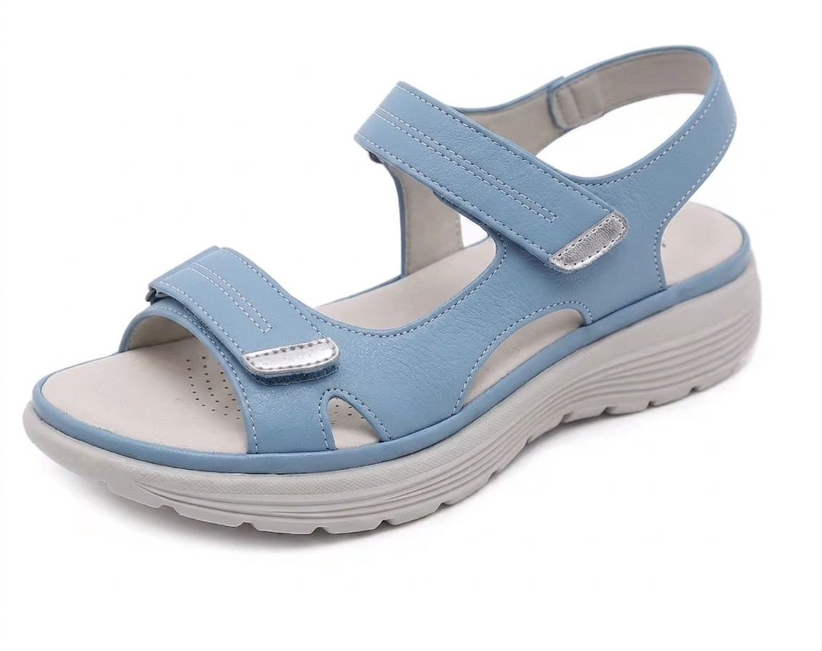 Women's Orthopedic Leather Sandals With Cushioned Arch Support — Wide Fit, All-Day Comfort