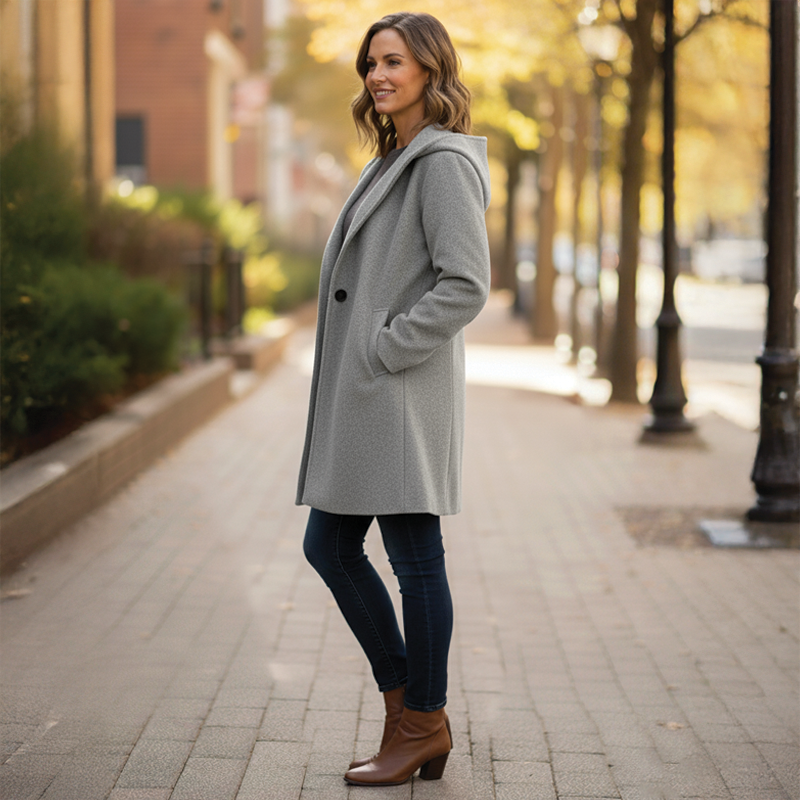 Women's Hooded Oversized Coat for Cold Days