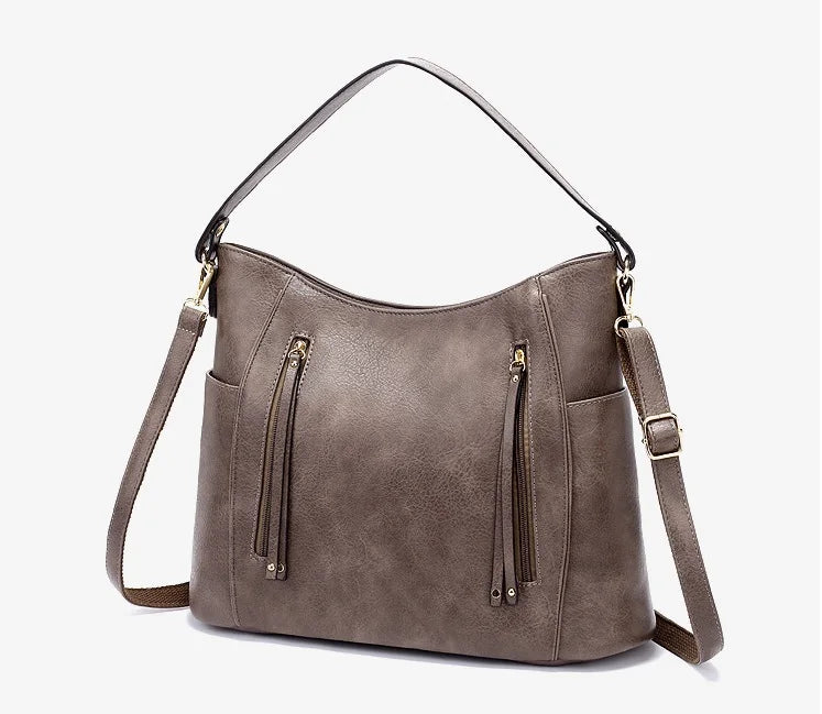 Raluca - Women's Shoulder Bag with Vintage Finish
