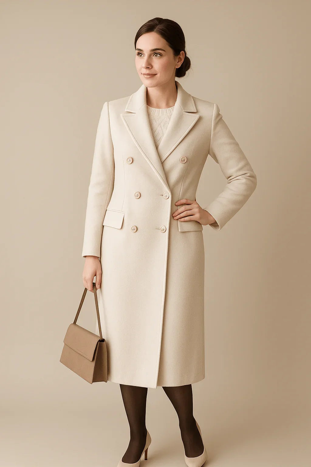 Johanna – Women’s Long Wool-Blend Double-Breasted Coat with Tailored Fit - photo 3