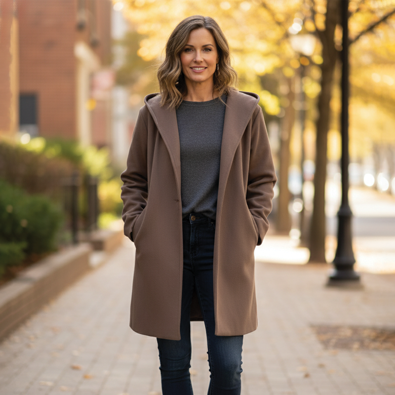 Women's Hooded Oversized Coat for Cold Days