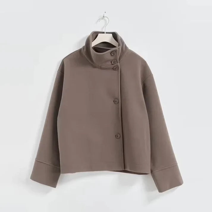 Moira - Women's Short Jacket with Stand Collar