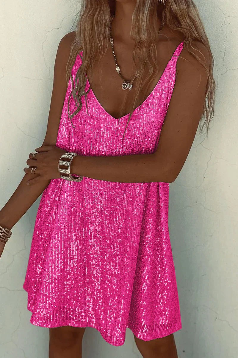 Sparkly Sequin Sleeveless Mini Dress for Women - photo 17