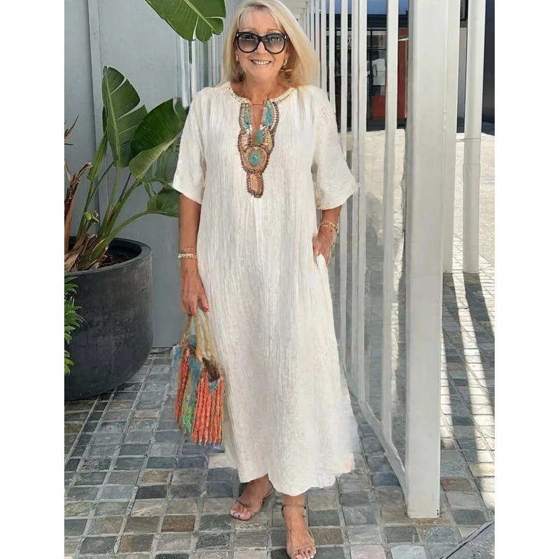 Women's Embellished Bohemian Maxi Dress