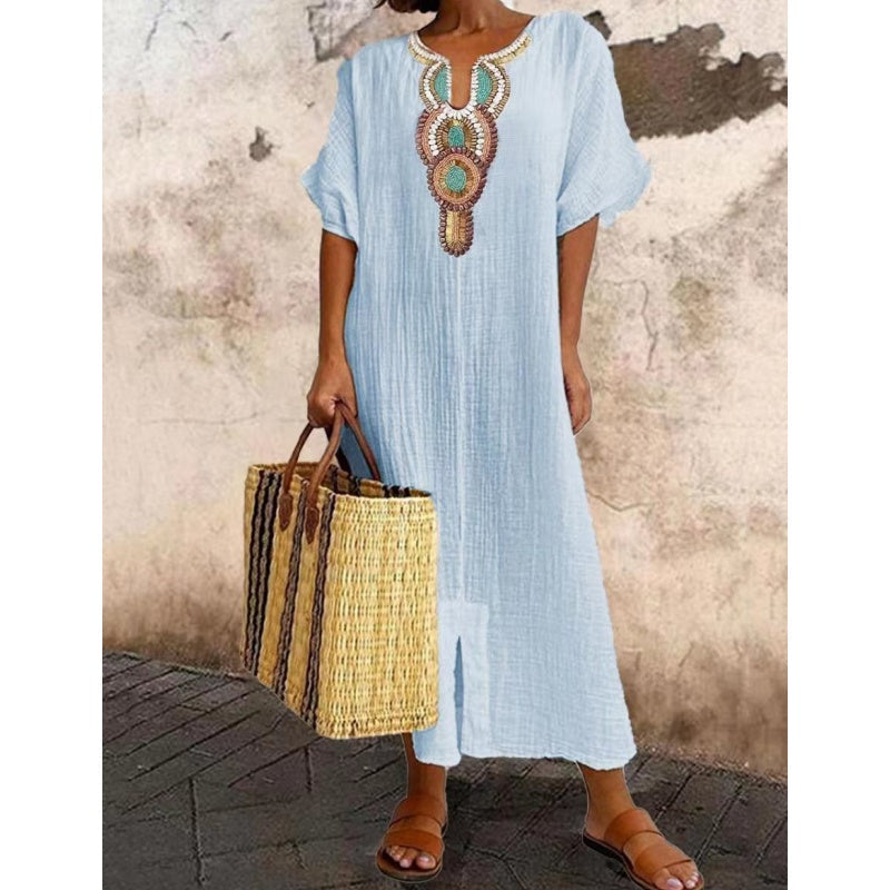Women's Embellished Bohemian Maxi Dress