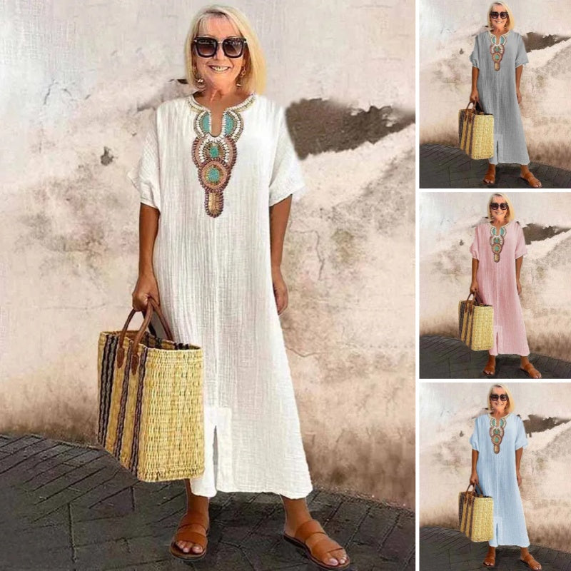 Women's Embellished Bohemian Maxi Dress
