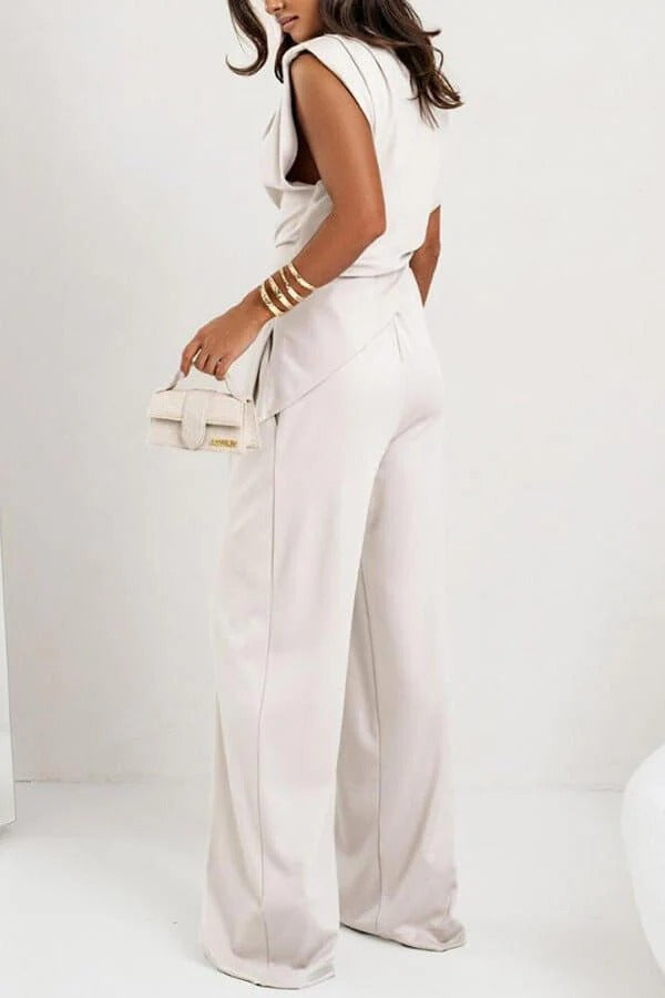 Women's Light Grey Two Piece Trouser Suit for Weddings and Work - photo 8