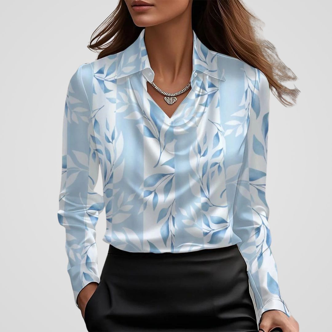 Isabella | Blusa in raso da donna elegante con scollo morbido