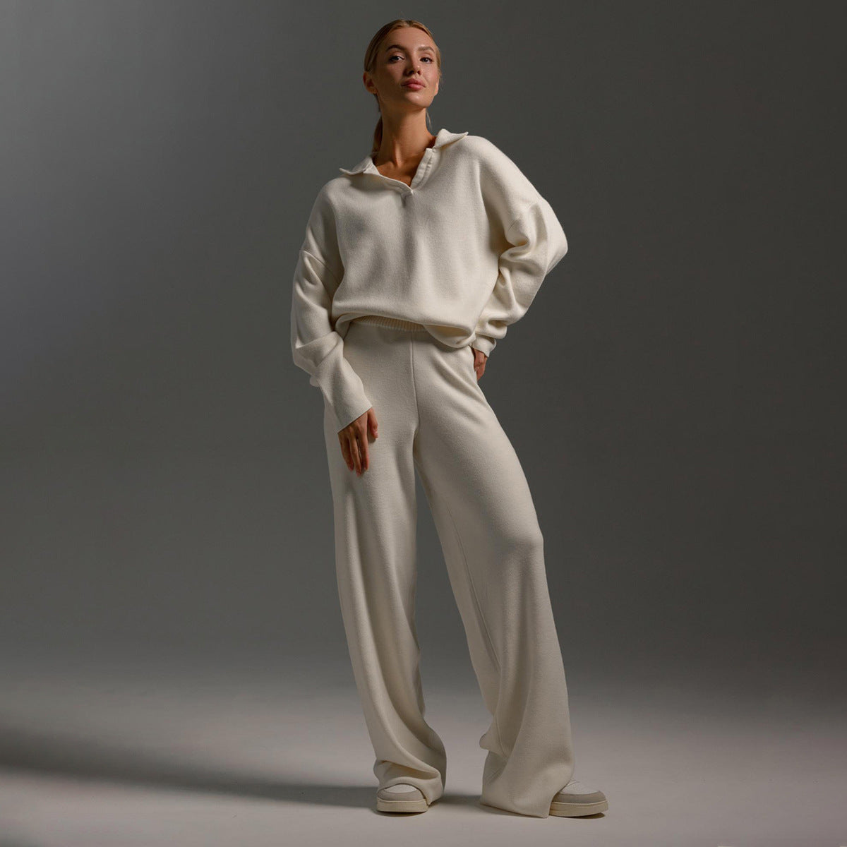 Women's Wide-Leg Polo Loungewear Set - photo 11