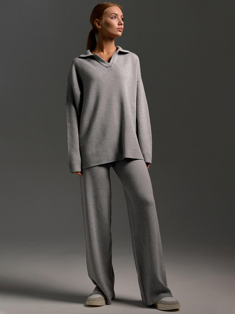 Women's Wide-Leg Polo Loungewear Set - photo 7