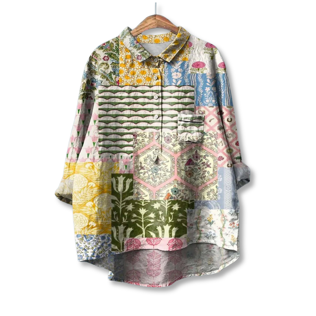 Camicia da donna con stampa floreale