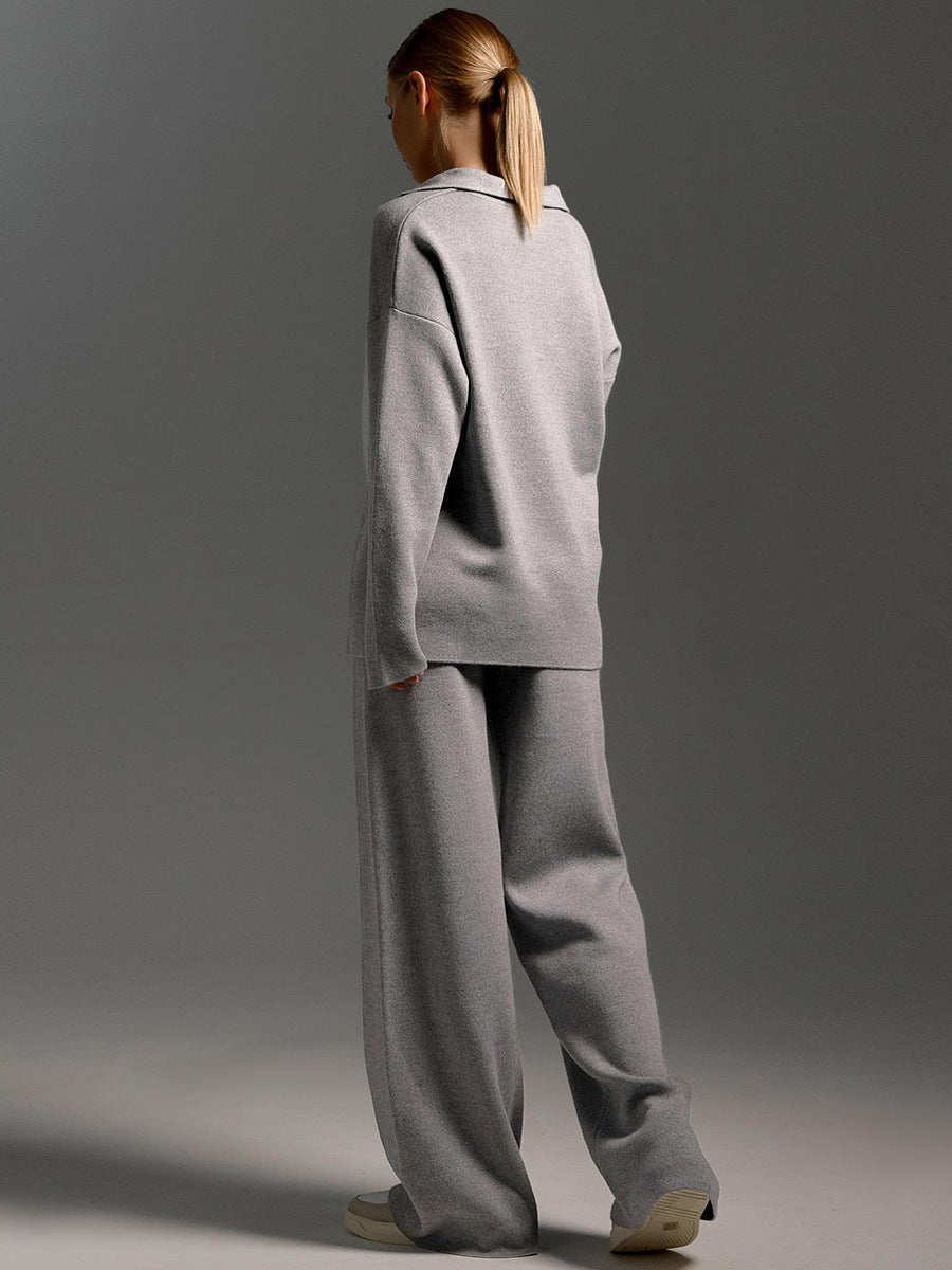 Women's Wide-Leg Polo Loungewear Set - photo 8