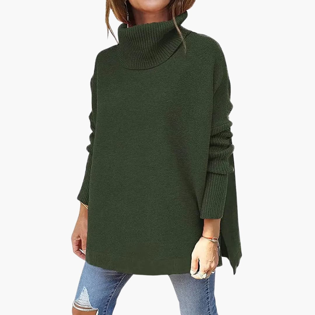 Women's Turtleneck Knit Sweater with Oversized Fit - photo 8