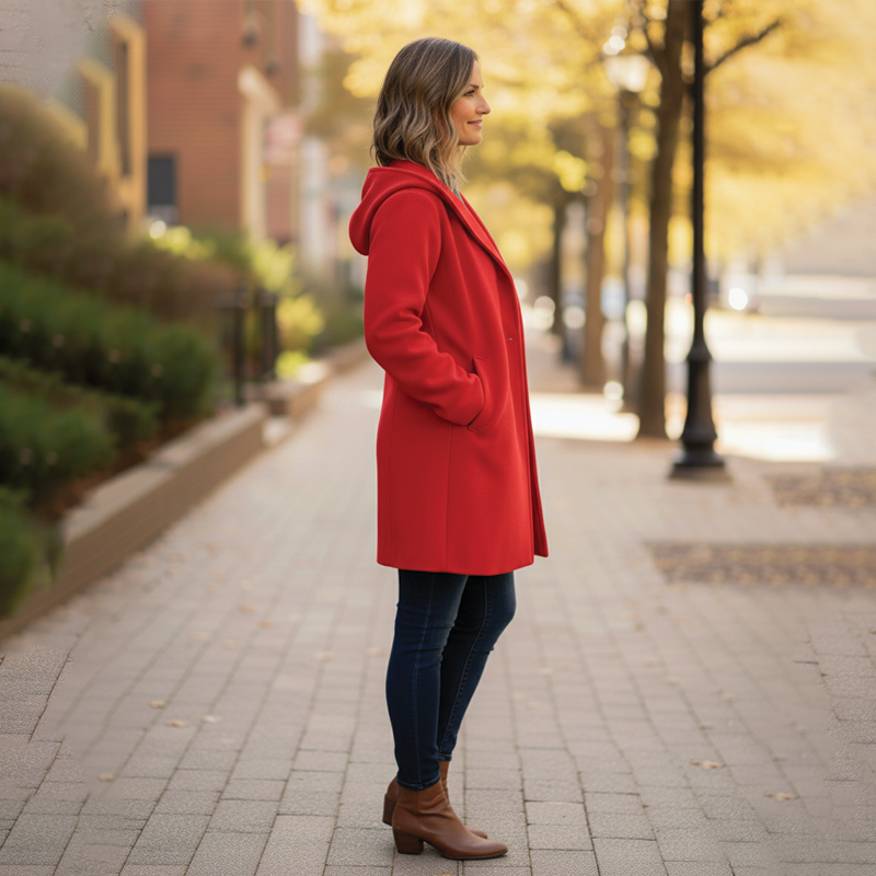 Women's Hooded Oversized Coat for Cold Days
