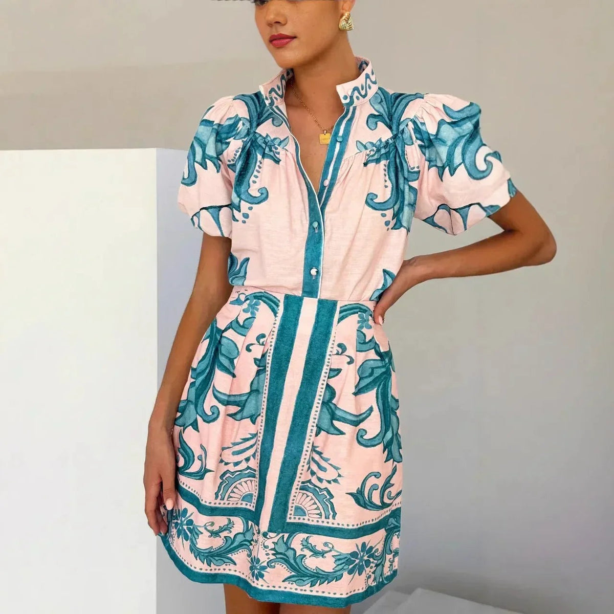 Kelsey Floral Linen Cocktail Dress for Women - photo 9