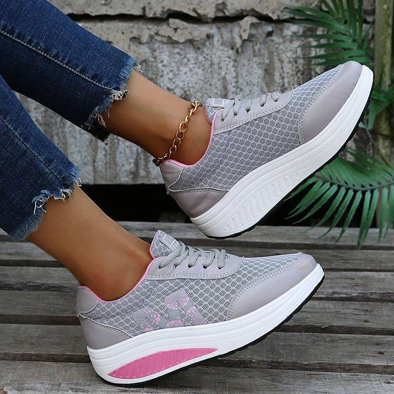 Women's Wide Fit Walking Sneakers with Supportive Insoles - photo 9