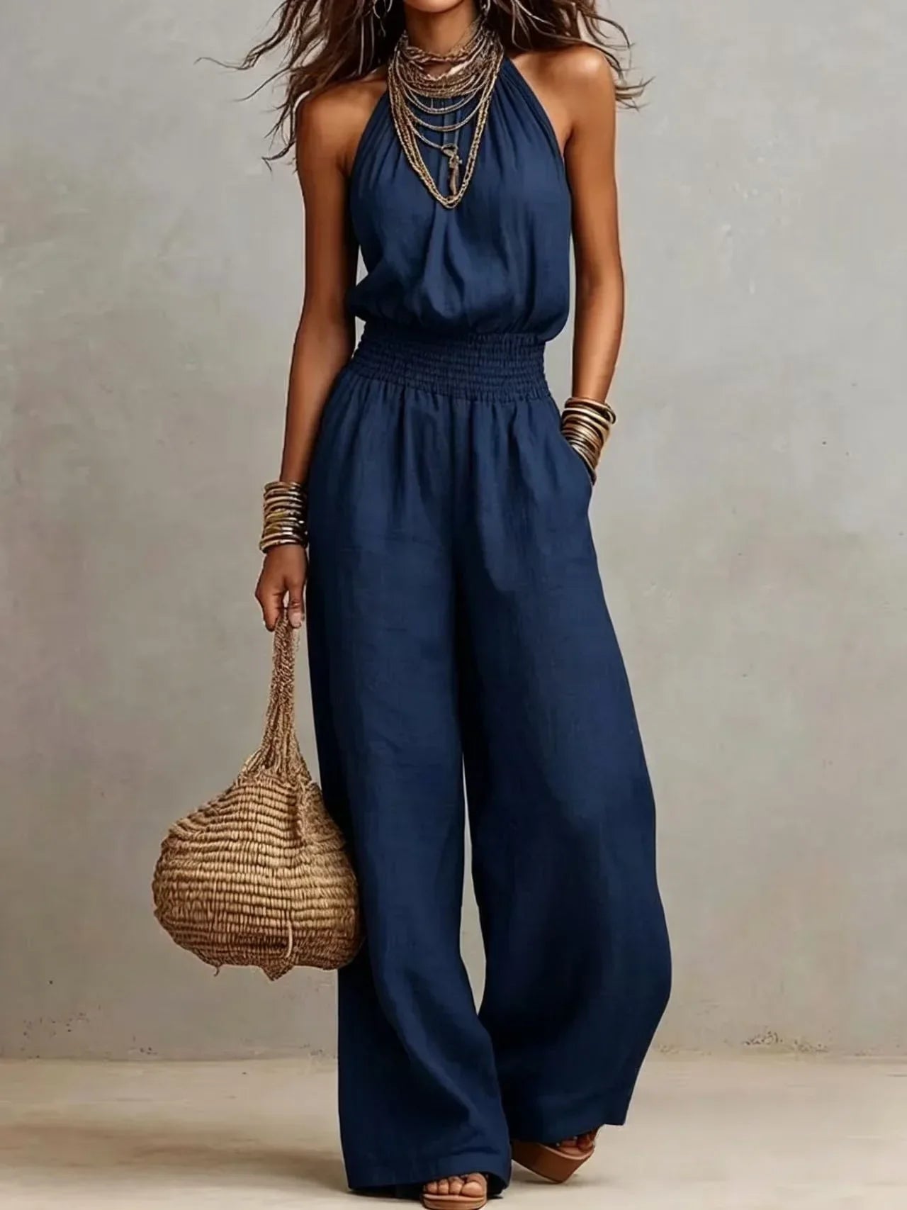 Women's Sleeveless Wide Leg Jumpsuit - photo 5