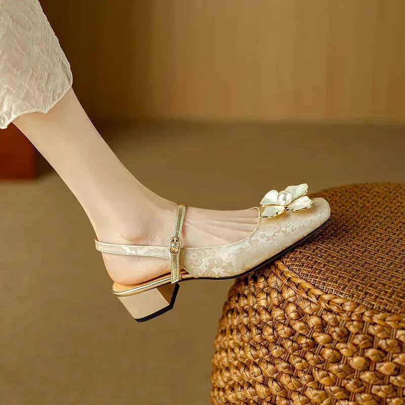 Women's Floral Mary Jane Pumps with Block Heel and Ankle Strap - photo 7