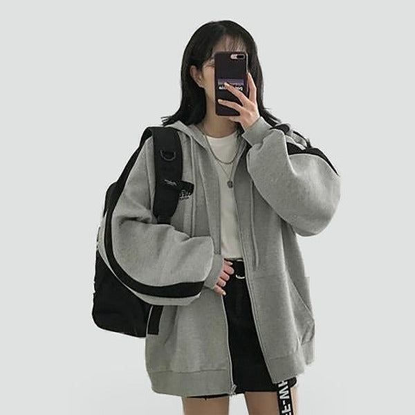 Fay - Women's Relaxed Hoodie with Zip Front - photo 11