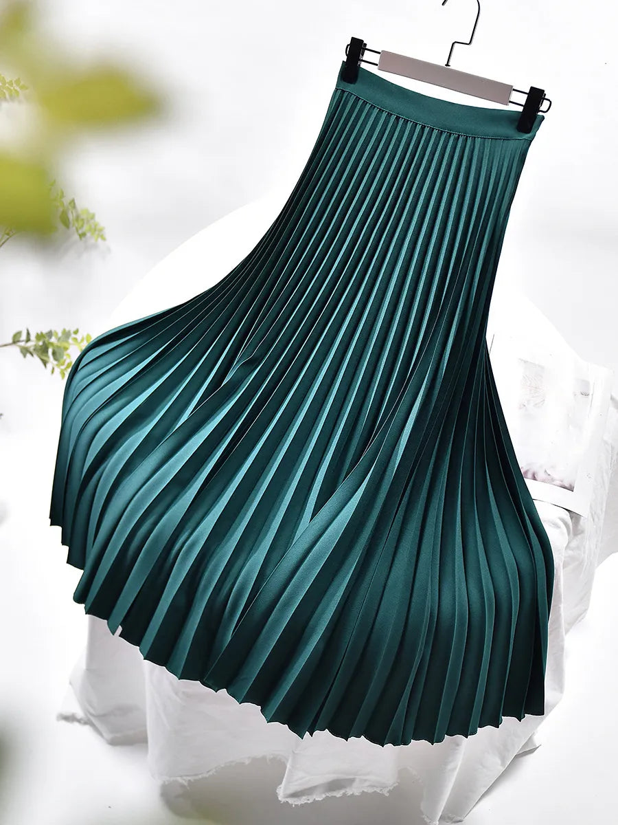Jupe Midi Plissée Élégante pour Femme