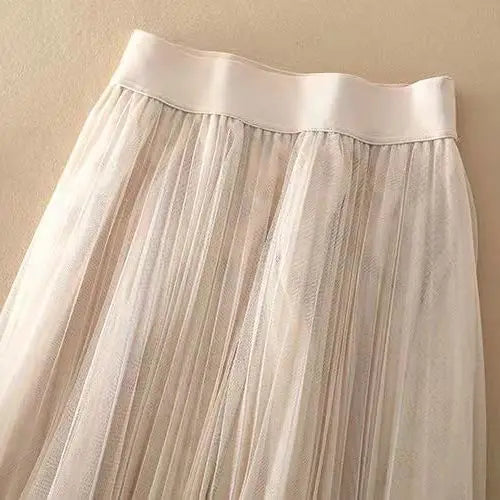 Jupe Midi Femme Plissée Taille Haute à Silhouette
