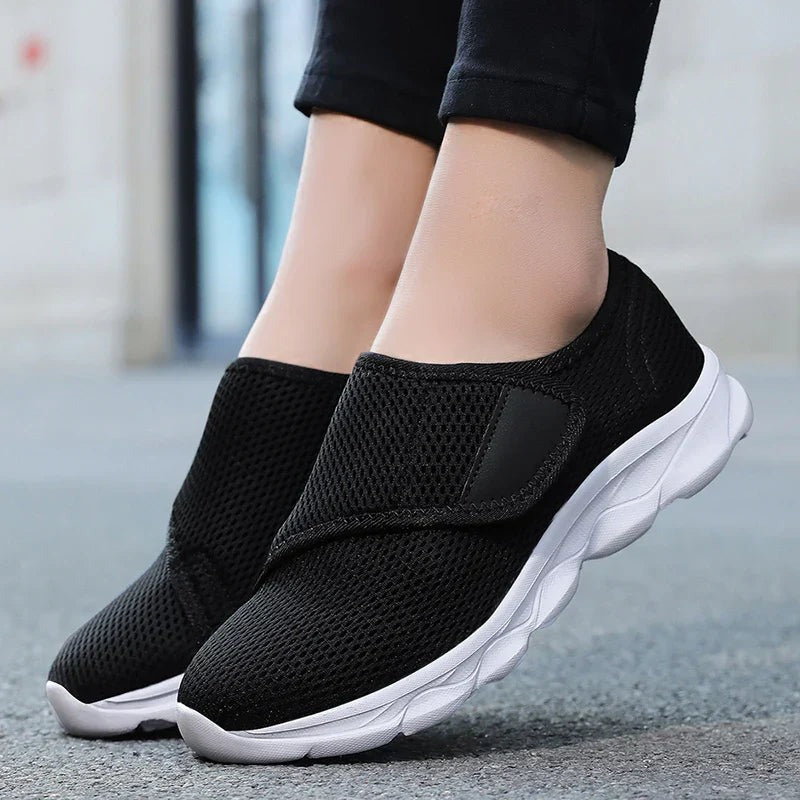 Women's Wide Orthopedic Walking Shoes with Hook and Loop - photo 4